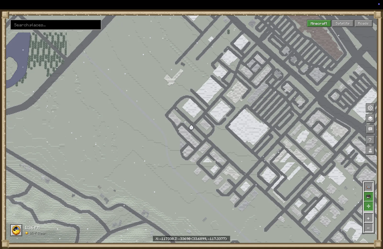 MineMap in snow
